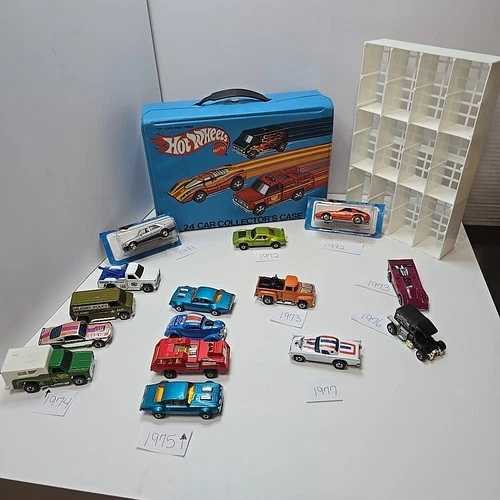 MATCHBOX HOT WHEELS VINTAGE BUNDLE LOT WITH CARRYING CASE 1970S 80S