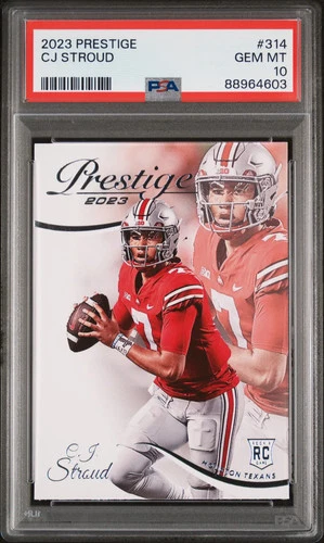 2023 Panini Prestige Football CJ Stroud #314 RC PSA 10
