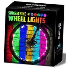 LED Bike Wheel Lights,2-Tire Pack USB Rechargeable Bike Lights with Color-Chang