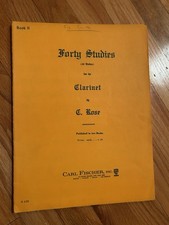 FORTY STUDIES FOR CLARINET C ROSE SHEET MUSIC BOOK
