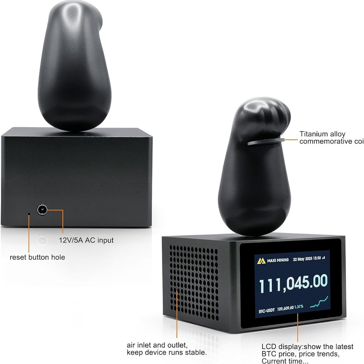 Maxi Paw Bitcoins Miner 1TH/s Solo Lottery Miner SHA-256 WiFi 2.4G Asic  miner | eBay