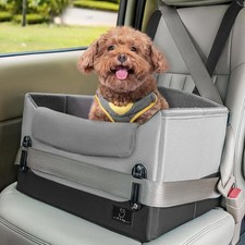 Dog Car Seat Booster for Small Dogs Under 25lbs, Travel Safety Seat with Leash