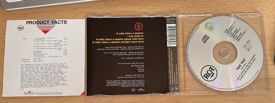 Take That ‎– It Only Takes A Minute  (Maxi CD) - 90s Pop - Boyband Cult - Bild 2 von 4