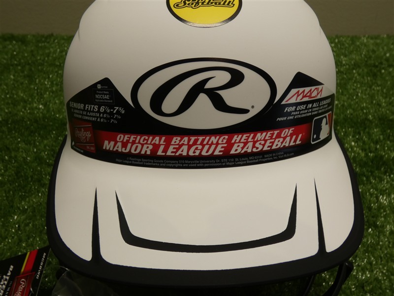 Casque De Softball Rawlings Mach Fastpitch – Taille Senior, Couleur Glace/noir, Certification NOCSAE