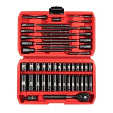 1/4 Drive Socket Set  Nut Driver Set 44PCS, 1/4-Inch Sockets DeepShall...