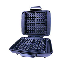 Lakeland 62585 No Mess Electric Waffle Maker Teflon Non-stick Coating Silver