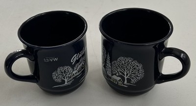 Antique Vanwell German Cobalt Blue Collectable Mug's - Set of 2