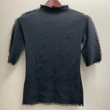 Pleats Please Issey Miyake APOC Black Top fringe