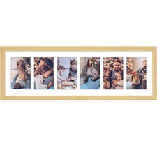 8x26 Collage frame with 6 Openings 4X6 Pictures, Multiple Picture Frame with ...
