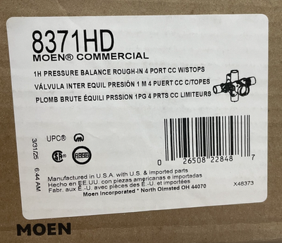 #ad #ad Moen 8371HD 1 2quot; Sweat CC PosiTemp Pressure Balancing Rough In Valve w Stops $61.99