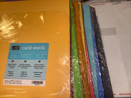 Stampin Up Cardstock Misc Lot Of 8 1/2x11