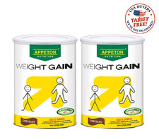 2 X Appeton Weight Gain Powder 900g Chocolate For Adult HIGH PROTEIN FORMULA