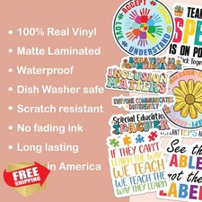 Special Education Teacher Sticker Sheet 10-Pack Waterproof Vinyl