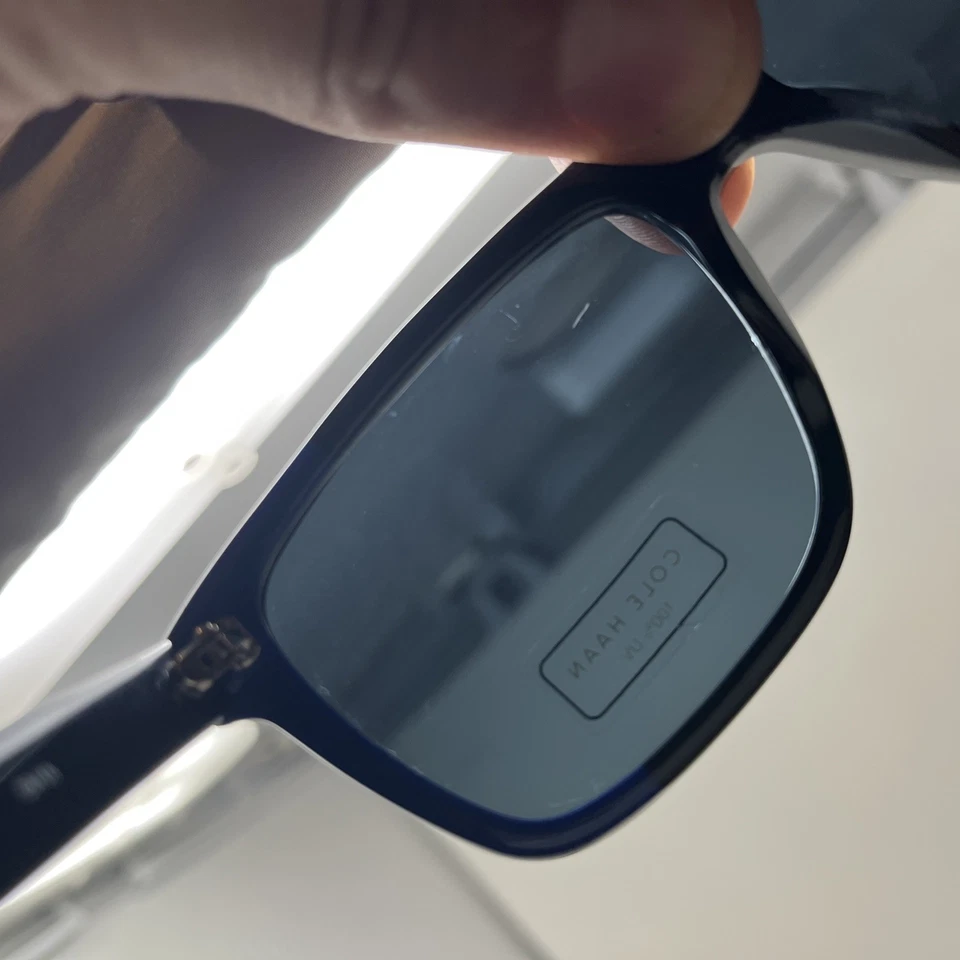 GAFAS DE SOL COLE HAAN CH6005 001 NEGRAS BRILLANTES CON LENTES AZULES G579 Foto 2 de 4