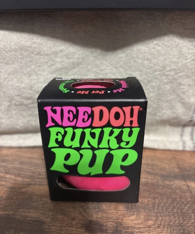 Needoh Funky Pup - Pink -  Squishy Stress Relief Toy Schylling