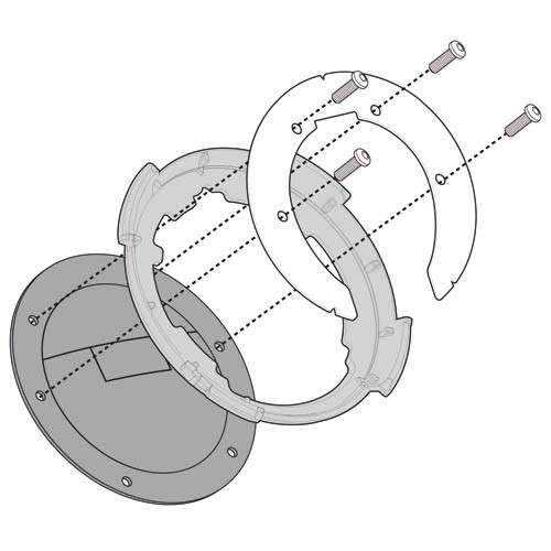GIVI BF05 TANKLOCK - FLANGIA BORSE SERBATOIO YAMAHA MV AGUSTA BENELLI - TANKLOCK - Foto 1 di 3