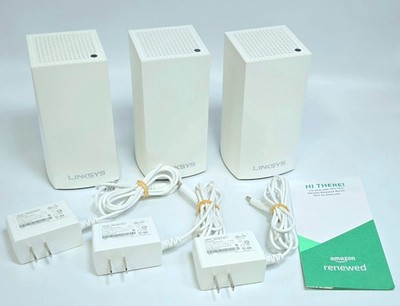  Re-newed by Amazon  3 Linksys Velop WHW01 AC1300 Dual-Band Mesh WiFi System