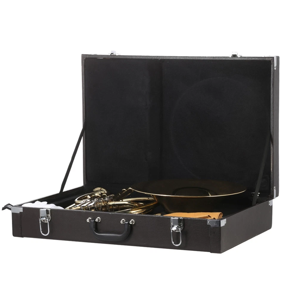 Bb Single Row French Horn 3 Key Brass Lacquer Gold French Horn Instrument Y ALFE - image 4 of 4