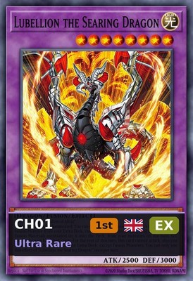 Lubellion the Searing Dragon CH01-044 1st Edition EX EN Yu-Gi-Oh