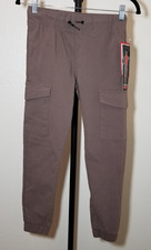 Ring Of Fire Cargo Jogger Tech Fabric Brown Boy Size 10 Street Retro Skate Camp