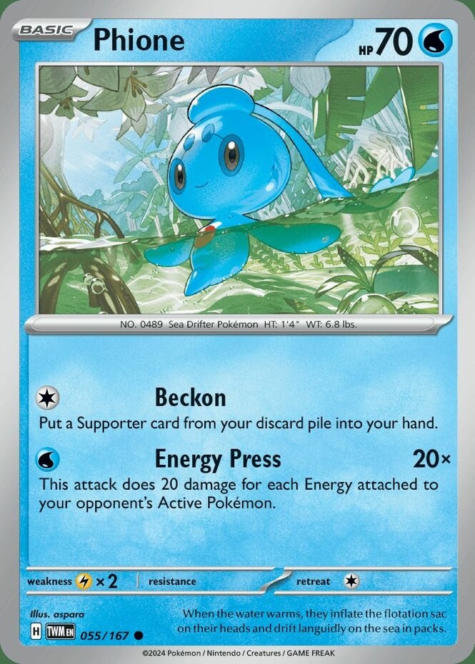 Phione - 055/167 - Common - Near Mint