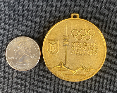 Rare 1972 Olympic Games Munich Coin Pendant XX Olympiastadt