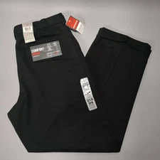 NWT Dockers D4 Relaxed Fit Pleated Black Cuffed Khaki Pants Mens Sz Actual 33x29