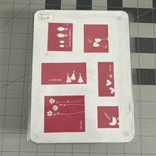 Stampin' Up "In Any Event" Set of 6 Wood Rubber Stamp Set, Card Making