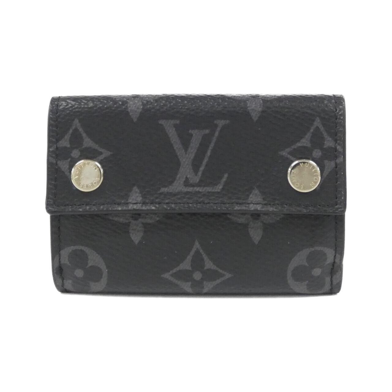 Authentic Louis Vuitton Monogram Eclipse Discovery Compact Wallet M67630 Wal...