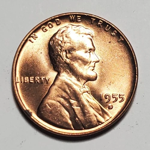 1955 D LINCOLN WHEAT PENNY UNC #P1496