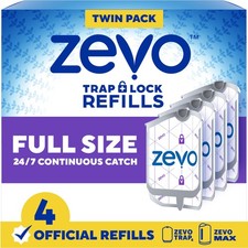 Zevo Flying Insect Trap Official Refill Cartridges - Fits and White