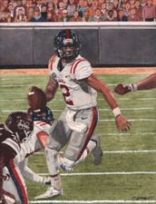 MATT CORRAL OLE MISS REBELS ORIGINAL PAINTING