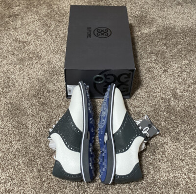 G-Fore Saddle Gallivanter Mens Golf Shoes Size 9.5 White Grey