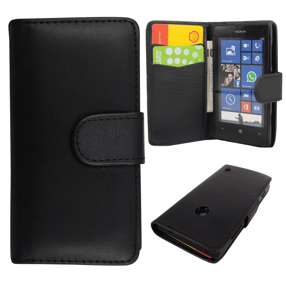 Flip Leather Case For Nokia Lumia 520 530 635 720 820 830 930 Wallet Phone Cover - Image 2 of 4