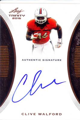 clive walford rc rookie draft auto autograph miami hurricanes