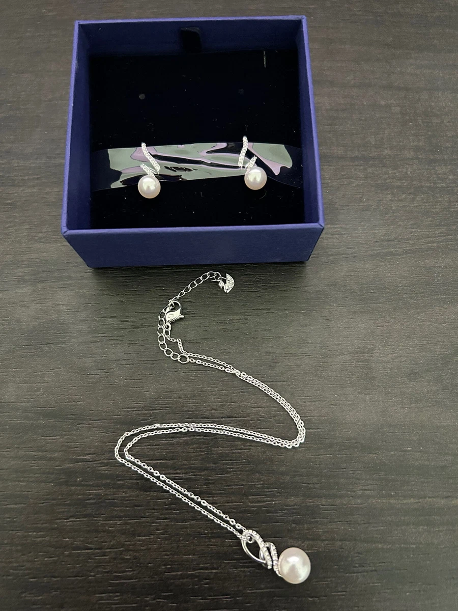 Swarovski gabriella pearl sales earrings