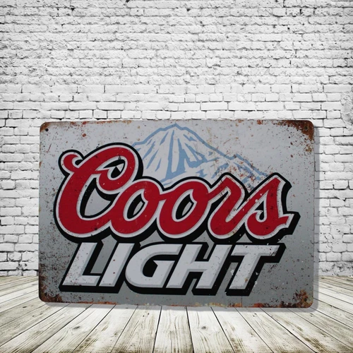 Coors Light Vintage Style Tin Metal Bar Sign Poster Man Cave Collectible New