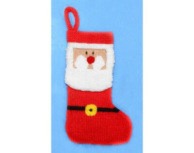 STRICKMUSTER - Weihnachtsmann Weihnachtsmann 26 cm Strumpfdekoration oder Geschenk