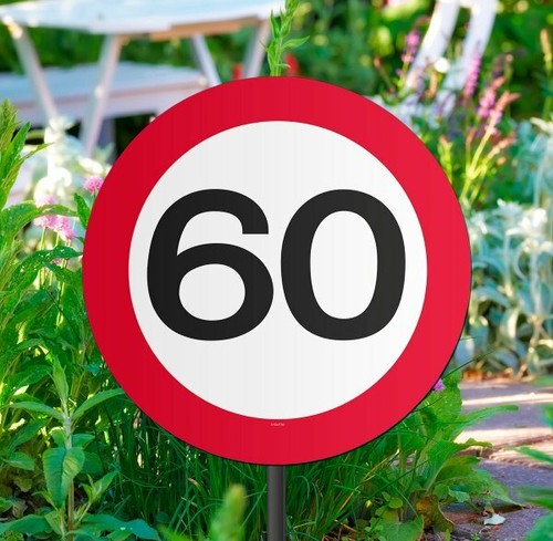 60TH BIRTHDAY TRAFFIC SIGNS THEME - PARTYWARE COMPLETE SELECTION - Picture 15 of 17