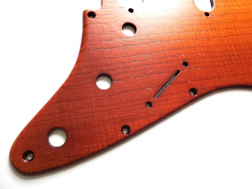 New Pickguard Stratocaster - Handmade - Ailanthus Wood - Strat Guitar #9 - Picture 4 of 5