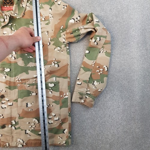 Superdry Uomo Giacca Media Verde Marrone Beige Mimetica Utility Militare Esercito Campo - Foto 7 di 10
