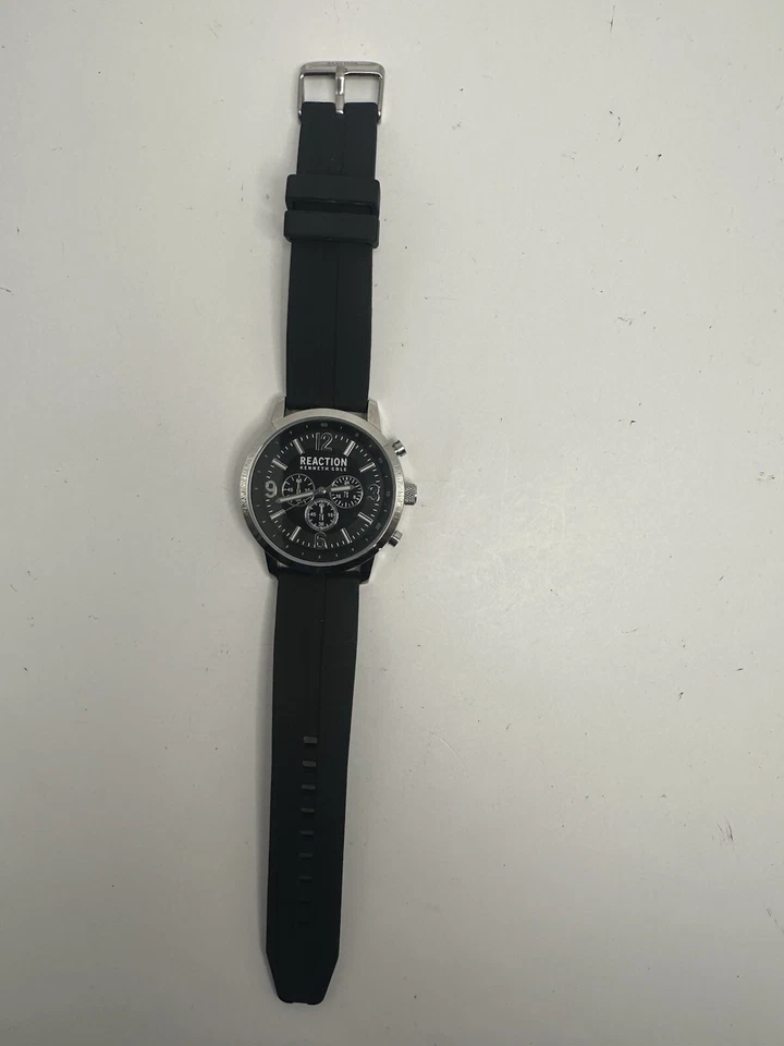 Reaction Kenneth Cole New Battery 10030929 Mens Watch 44MM 9" Silicone Band E23 - Image 4 of 4