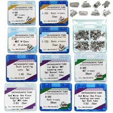 20 sets dental Tubos bucales de ortodoncia MBT Roth 022 1st 2nd Molar Bondable