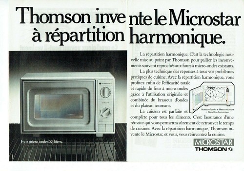 Werbung Advertising 0421 1986 Mikrowelle Thomson Microstar 2p verteilt