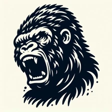 Gorilla King Kong Head Vinyl Sticker Decal