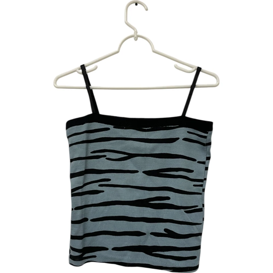 Tryst By Matthew Knitted  Tank Top Women Medium Spaghetti Strap Stretch Floral - Image 2 of 4