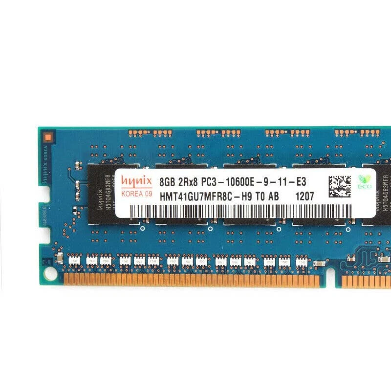 For Hynix 8GB 2RX8 10600E DDR3-1333Mhz 240PIN Desktop ECC Memory RAM DIMM - Image 2 of 2