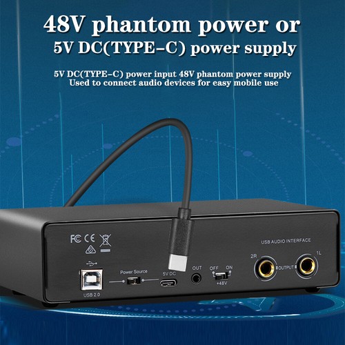 Professional Usb Audio Interface Sound Card For Studio Equipment Live Recording - Bild 12 von 17