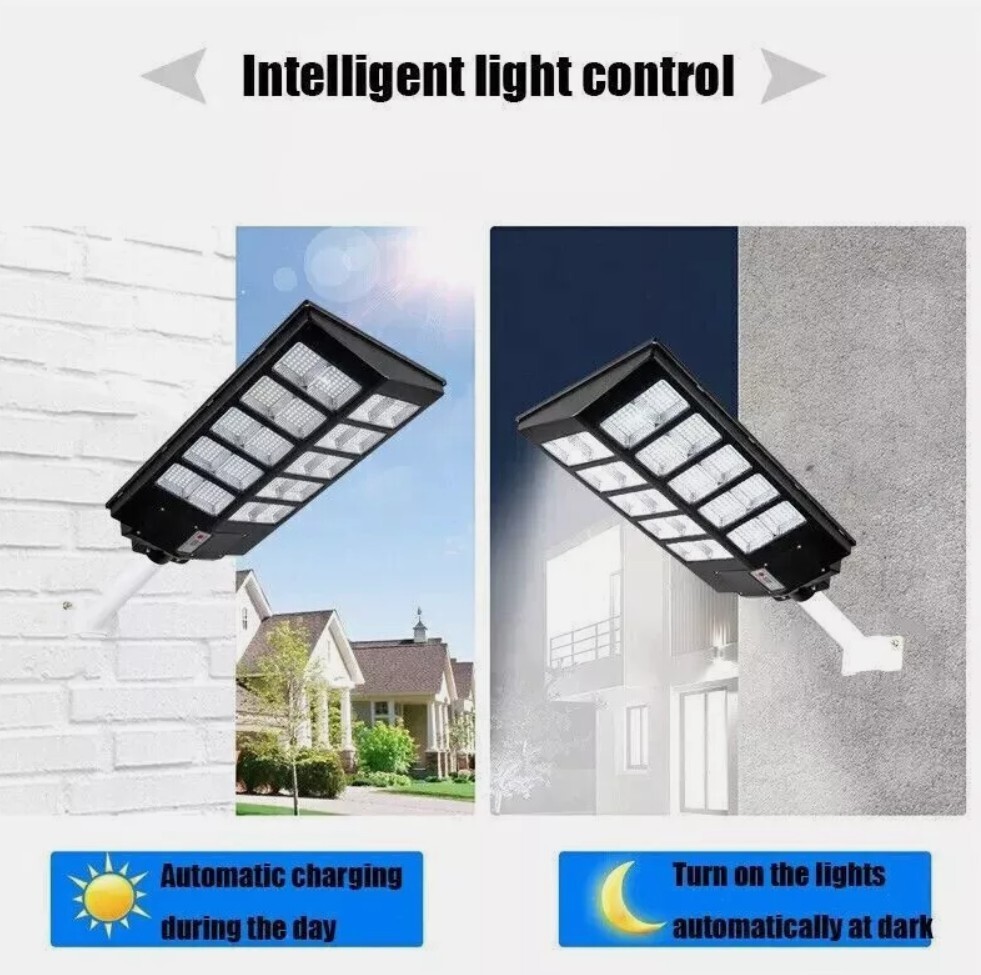 Lampione Solare LED 2000W: Luce Intelligente e Risparmio Energetico 100% - 4