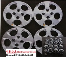 Copricerchi KIA PICANTO II 13" pollici 4 pezzi con dadi ruota (193)